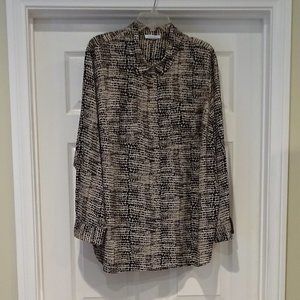 Calvin Klein 2X button front blouse